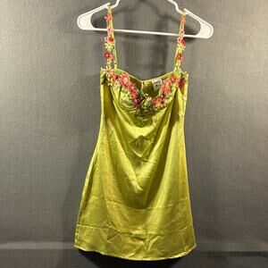 y2k women babydoll dress 2 green forest fairy whimsigoth festival dainty floral